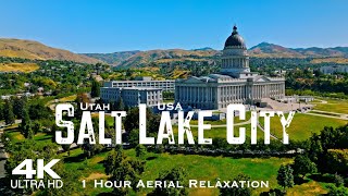 [4K] SALT LAKE CITY 2024 🇺🇸 1 Hour Drone Aerial Tour of SLC UTAH | USA United States of America