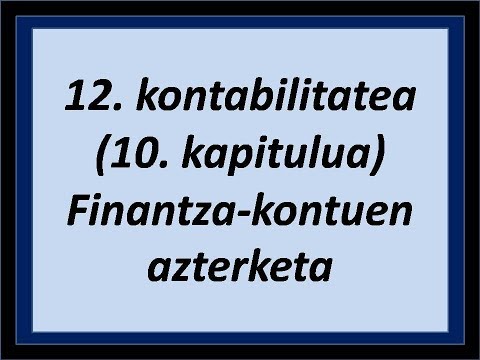 12. kontabilitatea (10. kapitulua) Finantza-kontuen azterketa