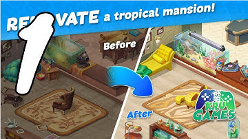 Hawaii Match-3 Mania Home Design & Matching Puzzle Gameplay Walkthrough #1 (Android, IOS)