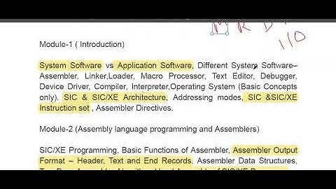 KTU CST305 | SYSTEM SOFTWARE  Revision