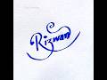 Signature style of my name r  rizwan signature shorts viral trending