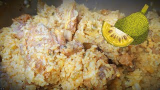 Beef bone and Jackfruit Biriyani ?| Tastiest Bone rice Ever| Jackfruit Biriyani #rec183