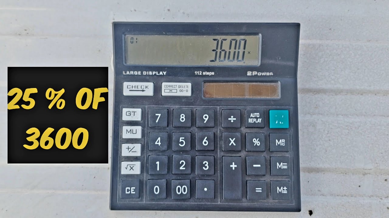 Percentage calculation on calculator youtube