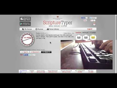 Psalm 2 - Memorizing Scriptures - Using scripture typer application
