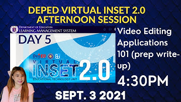 DEPED VINSET 2.0 DAY 5 | Video Editing Applications 101 (prep write-up)