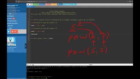 Ejemplo de programación en Python; Implementando el Teorema de Pitágoras