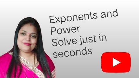 Exponents And Power, Class 7th chapter 13, Exercise- 13.1