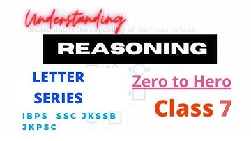 Letter series || Reasoning Mental Ability || Jkssb Jkpsc Ssc ibps and all competitive exams