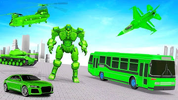 Army School Bus Multi Robots Transform Battle - Android iOS Gameplay