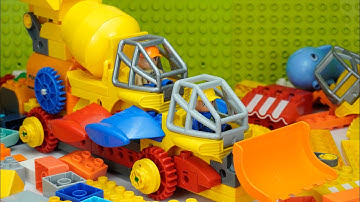 Satisfying Building Blocks Science ASMR How to Make A Backhoe Loader