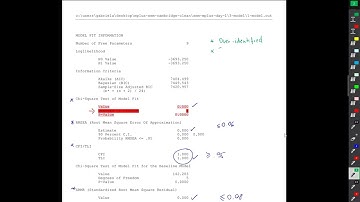 MplusWizard: 7. The Mplus output file. Part 2 (Model identification and model fit).