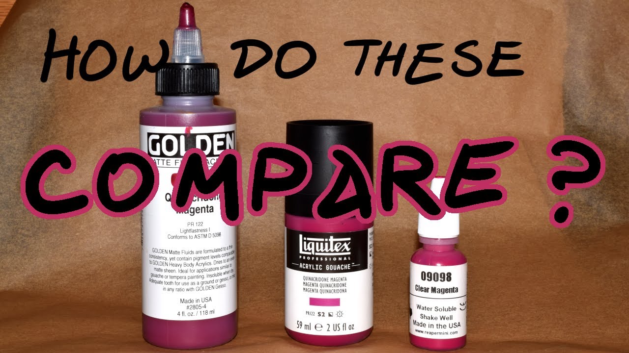 Paint Compare: Quinacridone Magenta Acrylic 