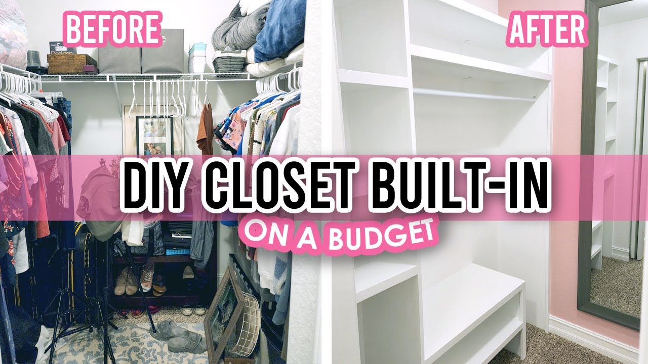 DIY Closet Built-In | On a BUDGET - YouTube