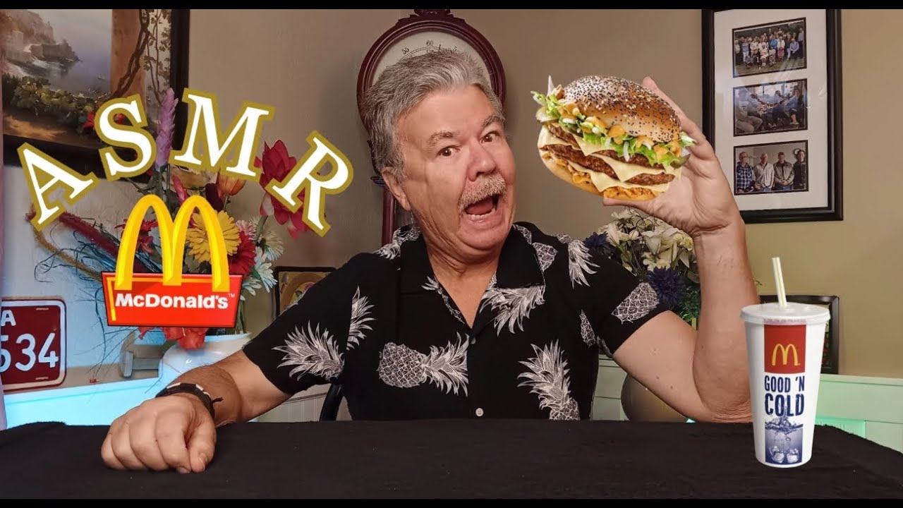ASMR: TRYING MCDONALD'S BIG ARCH BURGER FOR THE FIRST TIME