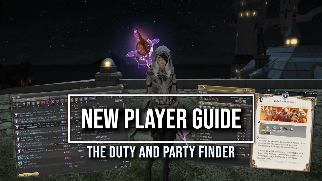 FFXIV New Player Guide The Duty & Party Finders YouTube