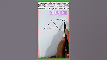 Q#14)Learn 2019 jee mains problem in 5 seconds || #shorts || #physicswallah