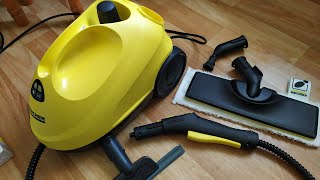 KARCHER SC2, примеры чистки разных поверхностей, область применения.