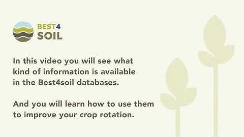 Best4Soil Crop Rotation, Use of Databases