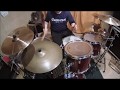 RED in BLUE FRANKEN MUSIC drum cover by tomoaki