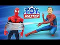 Видео про игрушки: Супергерои и Тоймастер! Человек Паук на фабрике монстров!