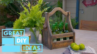How to Make a Wooden Drink Caddy | DIY | Great Home Ideas