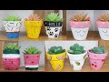 7 Small flower pot decoration ideas | Home decorating ideas handmade