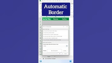 Automatic Border In Excel #short #shorts #shortvideo #shortsvideo #youtubeshorts #youtube #viral#yt