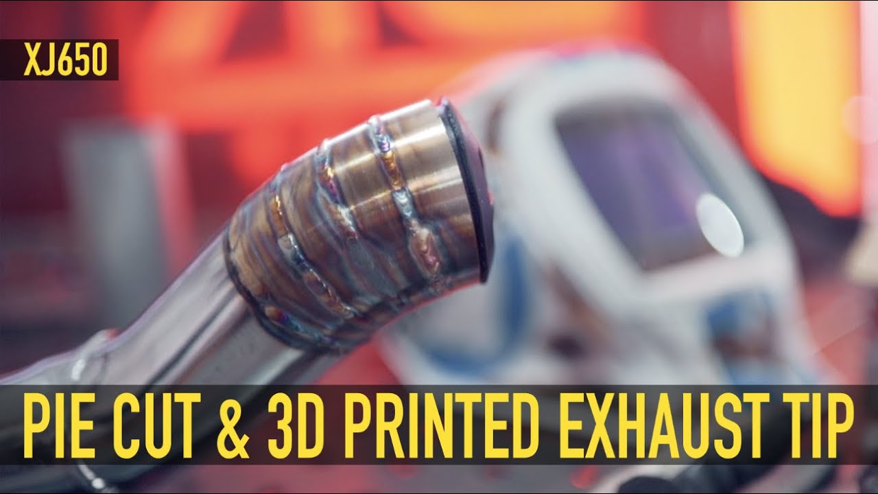 XJ650 Build Part 32 - Pie Cut Exhaust & 3D Printed Tip - YouTube