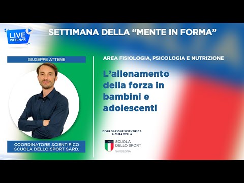 WEBINAR Giuseppe Attene | L&rsquo;Allenamento della Forza nei bambini e adolescenti