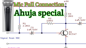 Mic kaise banay,How to make a Microphone,Amplifier Mic,Ahuja Mic connection,Mic repair,Mic conection