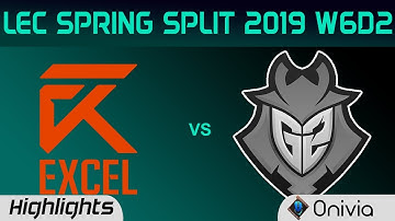 XL vs G2 Highlights LEC Spring Split 2019 W6D2 Excel Esports vs G2 Esports By Onivia