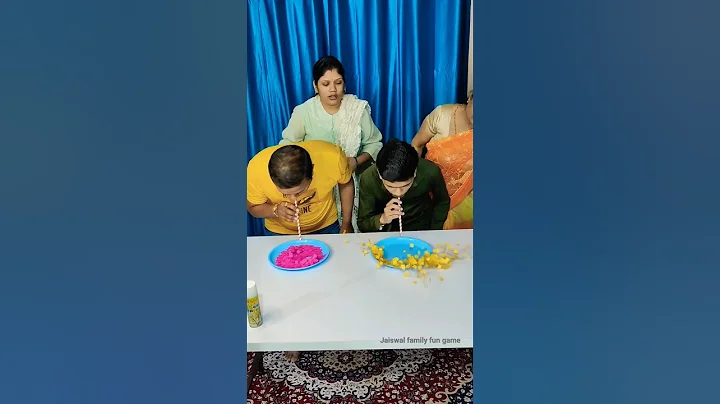 Blow The paper through straw challenge 😀😊😄 | #shorts #short