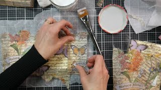 How To Decoupage Napkins for Beautiful Backgrounds for Cardmaking and Mixed Media Projects