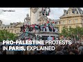 Propalestine protests intensify in paris after netanyahu interview on french channel