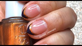 copper nail purple manicure french easy
