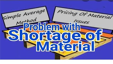 Average Price of Material Issue Problem and solution with material shortage|BCom BBA KannurCalicutMg