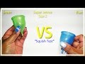 Super Jennie Size 2 Green vs Blue &quot;Squish Test&quot; - Menstrual Cups