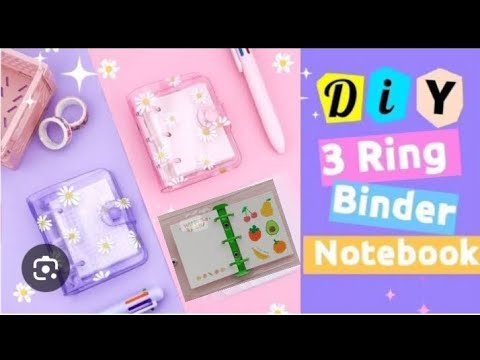 How to make 3 ring Binder notebook 📒 your home/ DIY Binder notebook ...