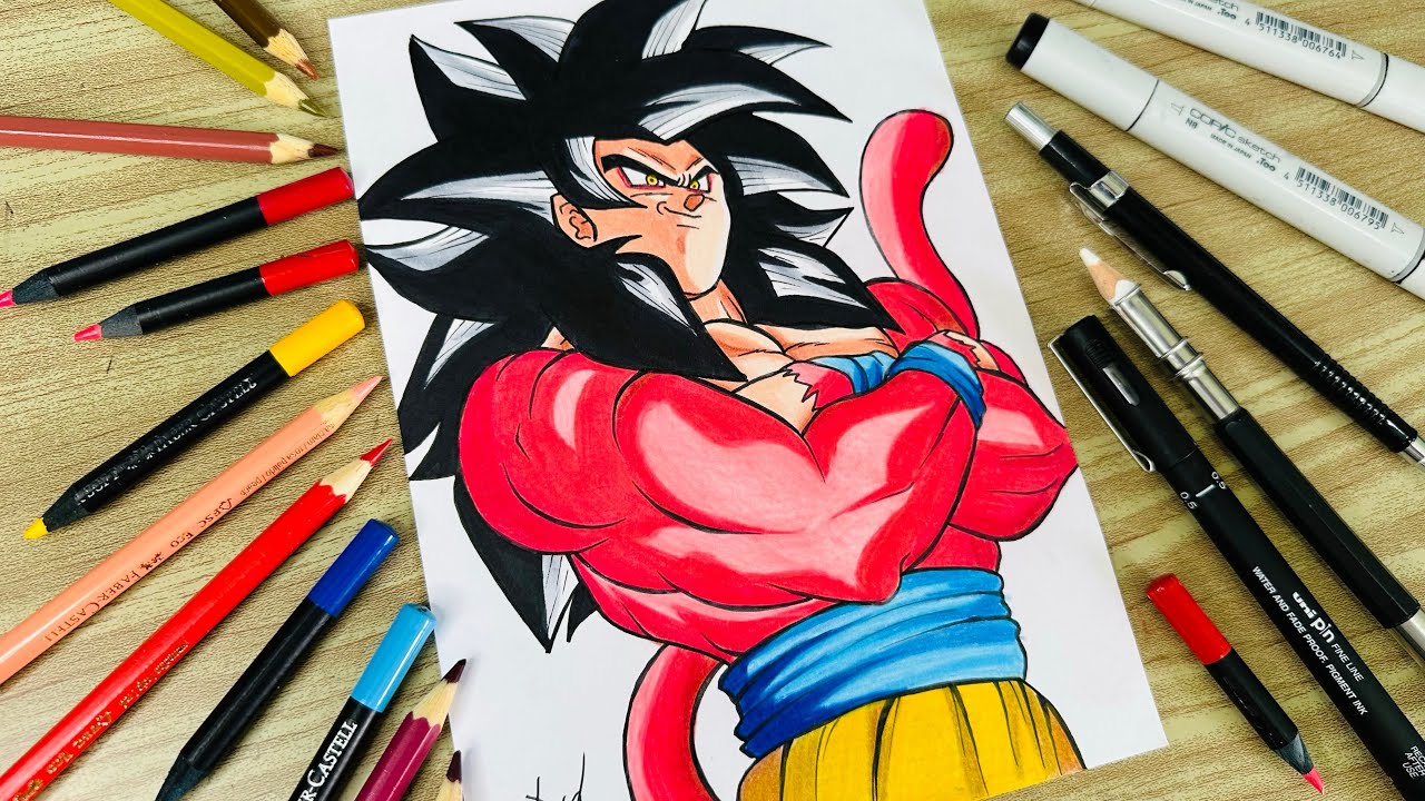 Como Desenhar o Goku SSJ4 