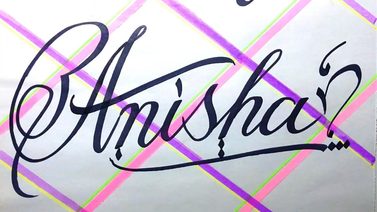anisha-name-signature-calligraphy-status-how-to-cursive-write-with