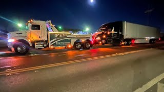 Semi truck in the grapevine