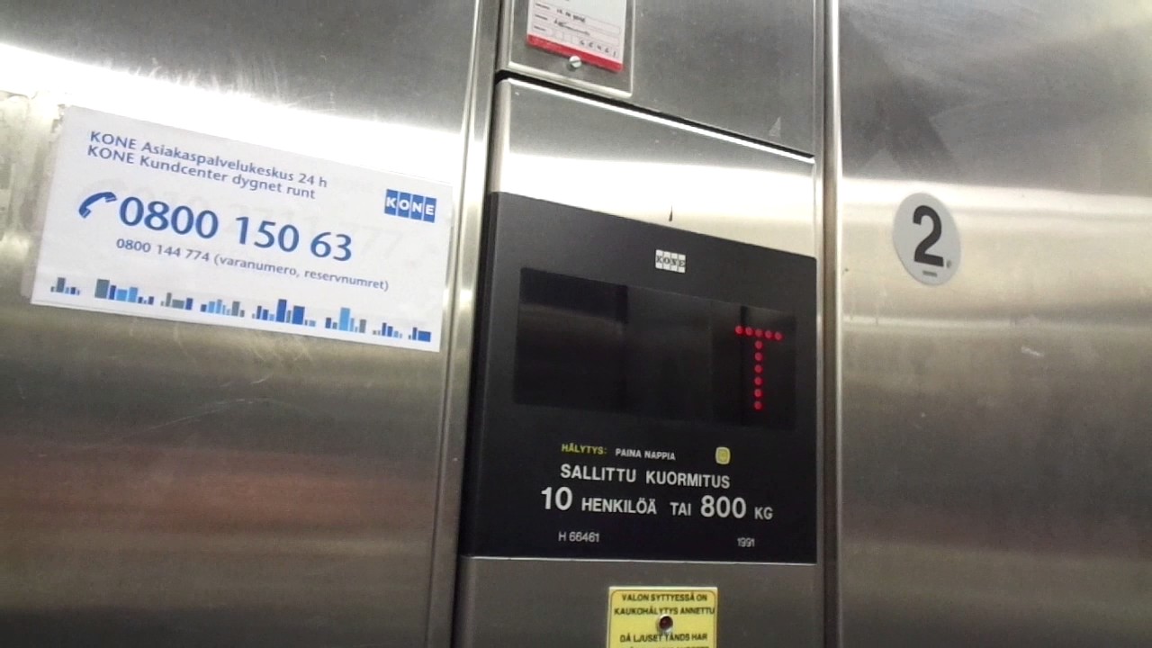 Very Nice 1991 KONE M Traction Elevators @ Meilahti Hospital, Helsinki, Finland