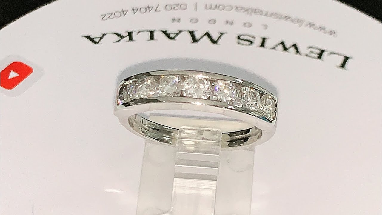 Half Eternity Diamond Ring with Adjustable Finger Size for