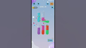 WATER COLOR SORT | walkthrough LEVEL 39 ~MYF #shorts #shortvideo #youtubeshorts