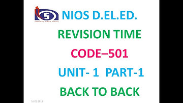 REVISION TIME  CODE–501  UNIT- 1  PART-1