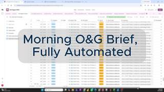 Automating a Daily O&amp;G News Briefing With a No-Code Stack