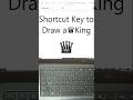 Shortcut to draw a 👑 King | Ms Word Hidden trick #shorts #shortvideo #king #crown  #microsoftword