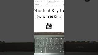 Shortcut to draw a 👑 King | Ms Word Hidden trick #shorts #shortvideo #king #crown  #microsoftword