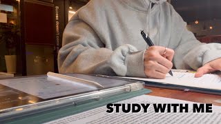 ☘️2-HOUR Study With Me Library KOREA STUDY CAFE 📝 No music, note taking, ASMR, Pomodoro 50/10🎧