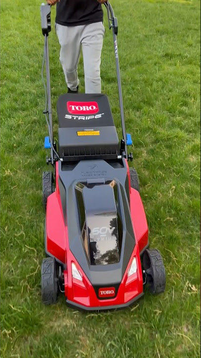 My new Toro 60V Max Stripe battery powered lawn mower is so cool😎 #ToroStripes #ToroPartner #shorts